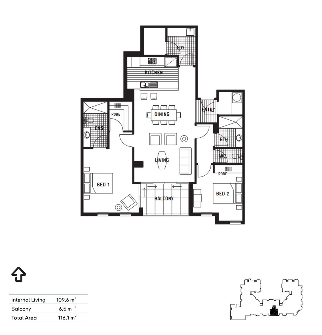 Stylish Apartment with Treetop Views and Premium Updates