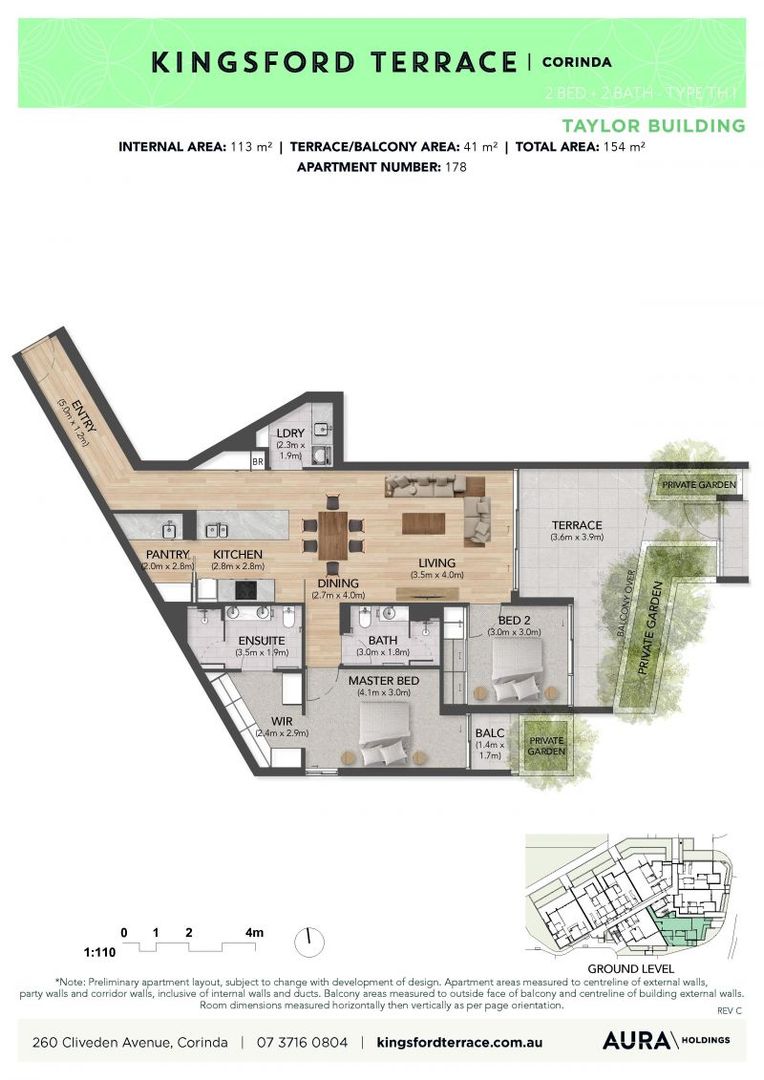 Ground Floor apartment with an expansive terrace and private garden