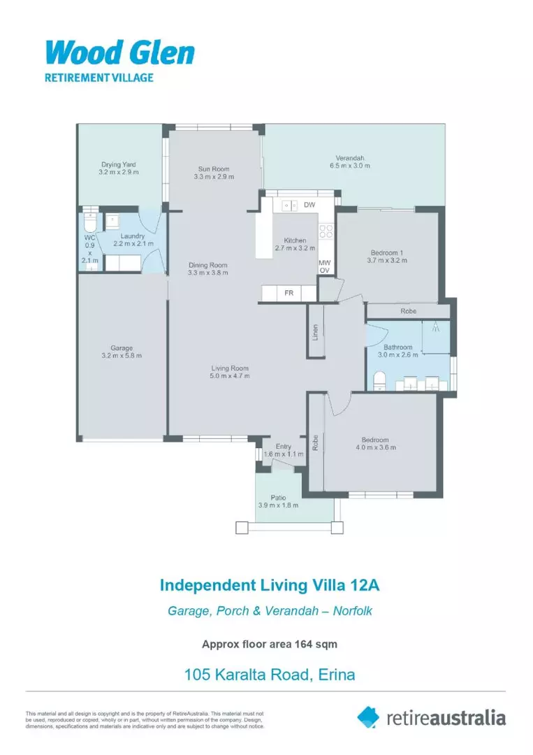 Comfortable 2 bedroom villa with brand new appliances.