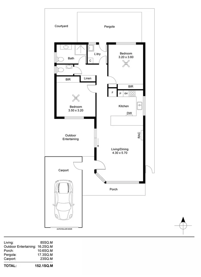 North-Facing Two-Bedroom with Private Outdoor Space