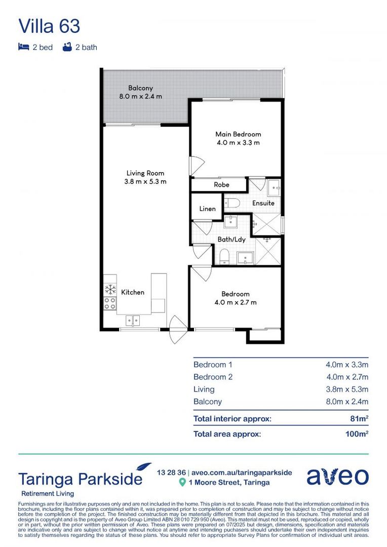 Private two-bedroom villa