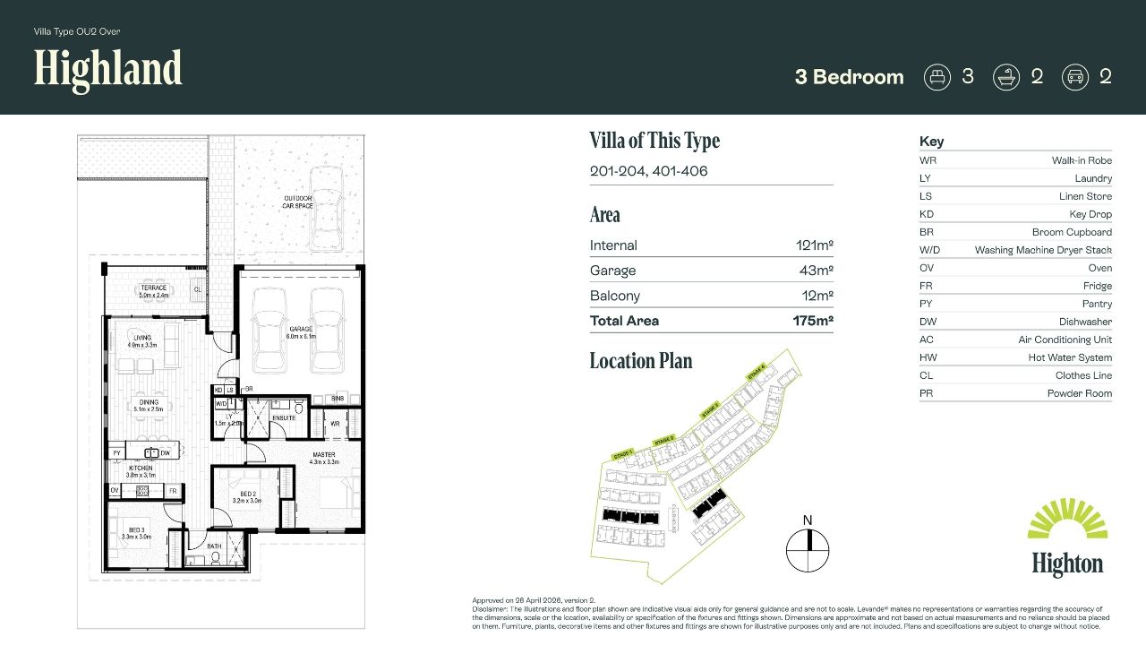 Three Bedroom Highland Villa