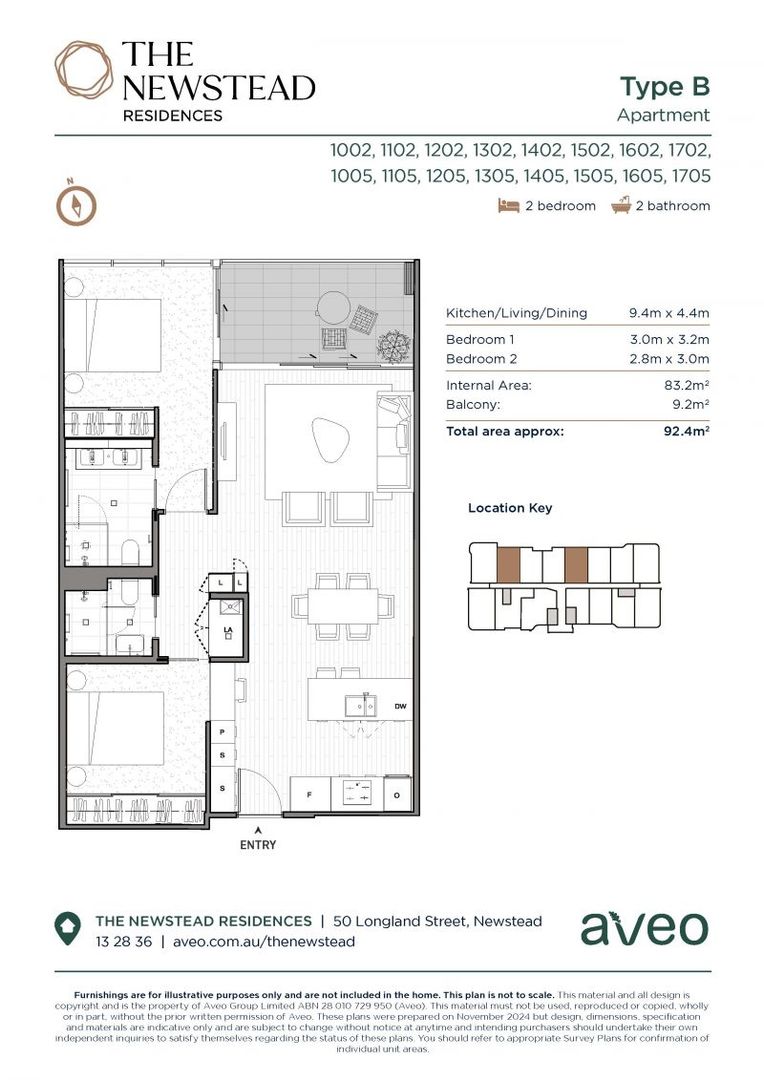 Bright, breezy and luxurious two-bed apartment