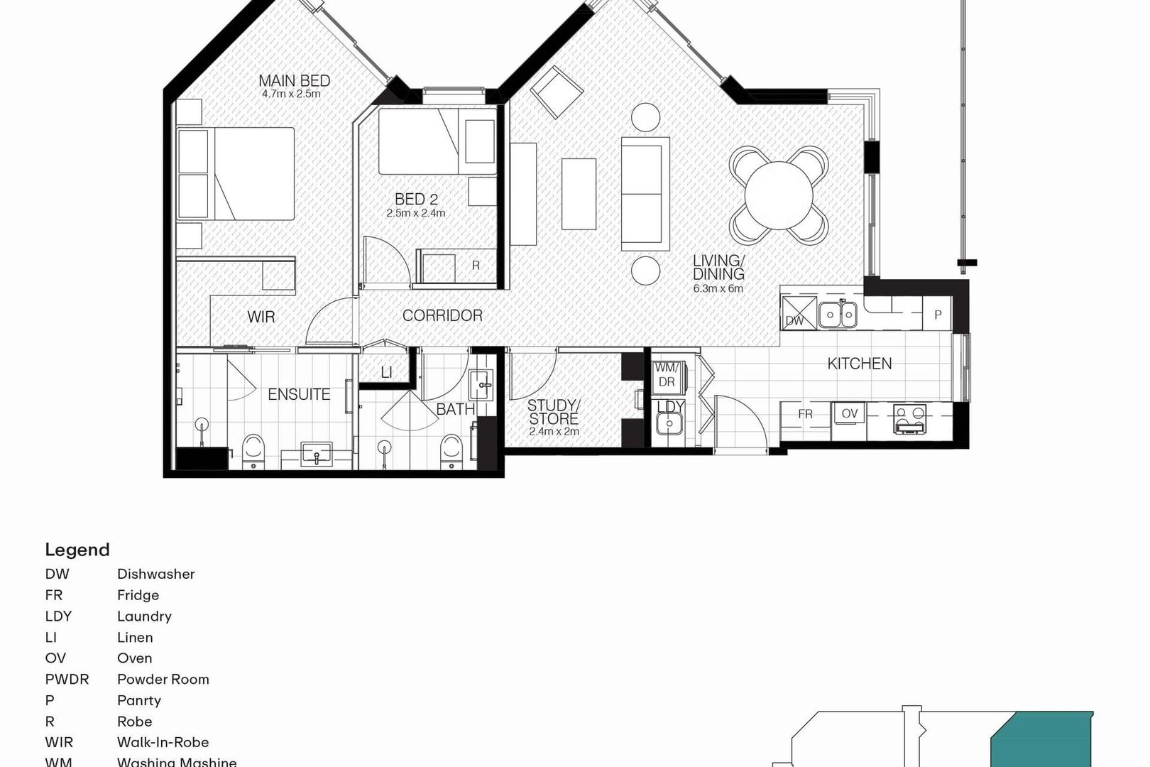 Architecturally Designed Two-bedroom with study