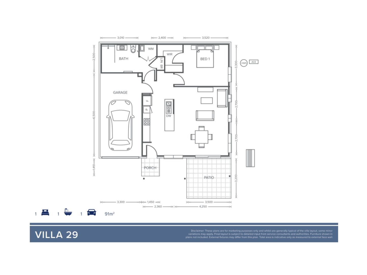Villa 29 | 1 bed + 1 bath