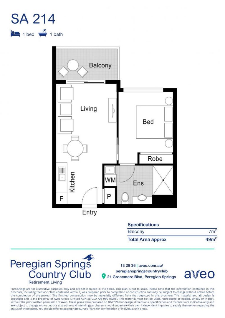 Sunny 1-bedroom apartment with beautiful community views