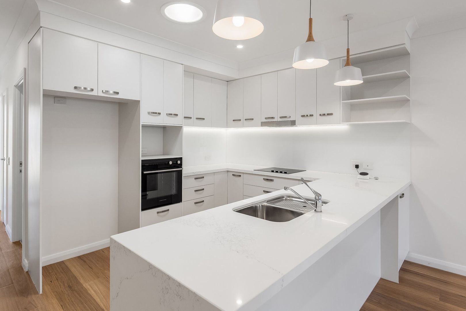 Modern two-bedroom villa with a stylish Paterson design, featuring vinyl flooring