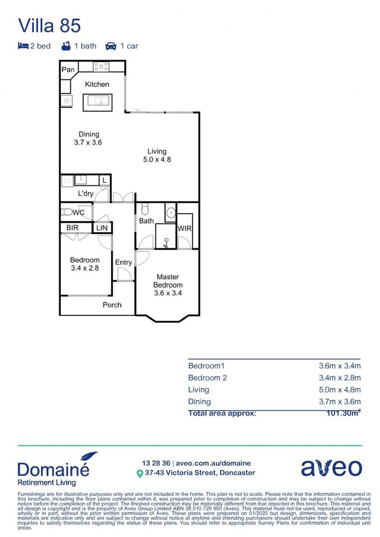 Modern 2-bedroom villa close to amenities