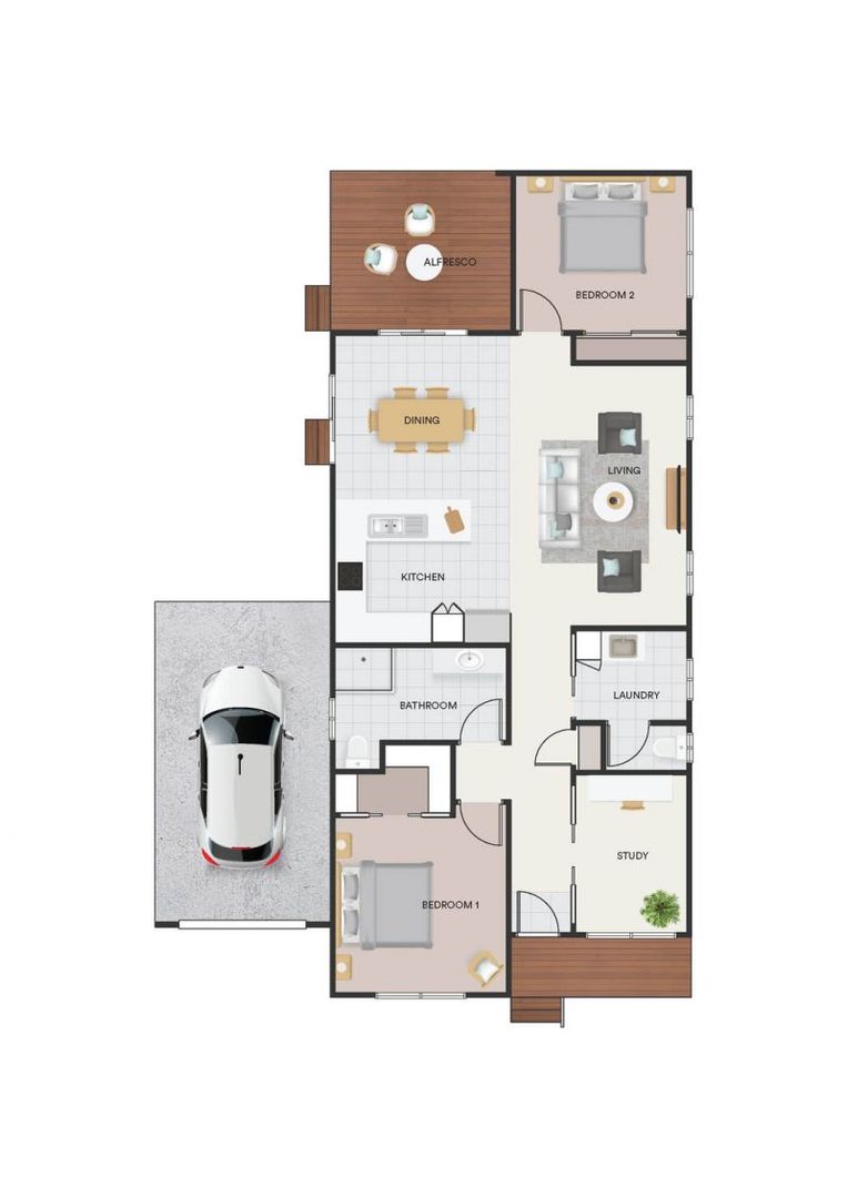 Lifestyle Communities Shepparton - Open plan with outdoor ambience