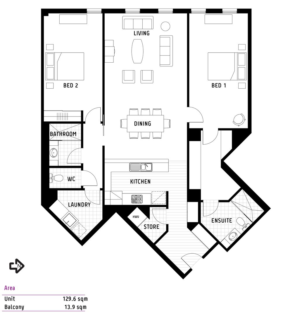 Premium, Light-filled Apartment 