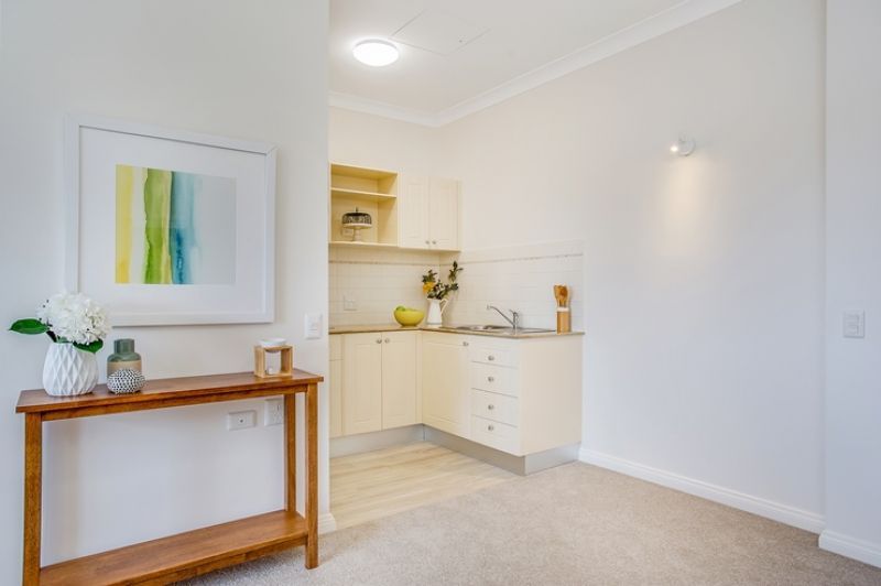 Sunny and bright assisted living apartment