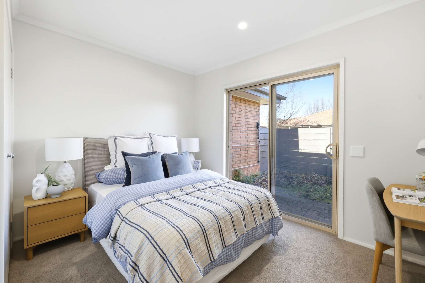 Rare north-facing corner home with garden views