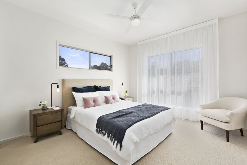 Modern two-bedroom villa with an attached garage