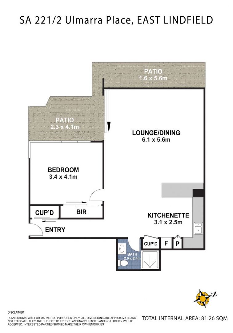 Rare supersized one bedroom apartment!