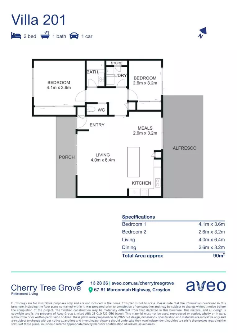 Perfectly located two-bedroom villa