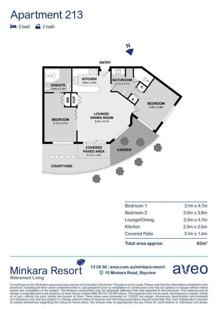 Spacious two-bedroom ground floor apartment