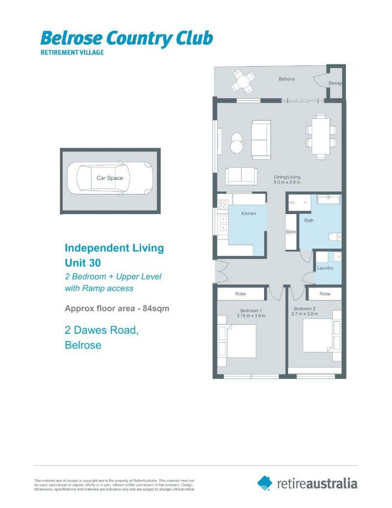 This elegant north east facing two bedroom unit offers refined living in a peaceful, private setting.