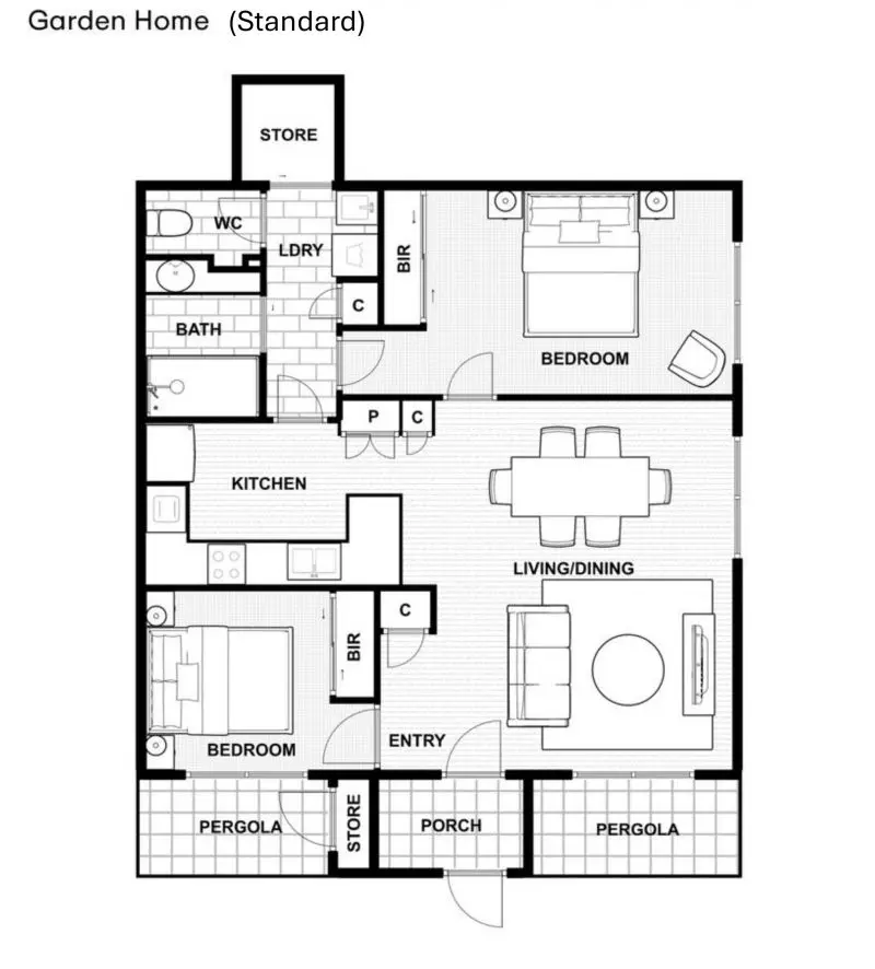 Vaulted Ceilings and Private Courtyard Living