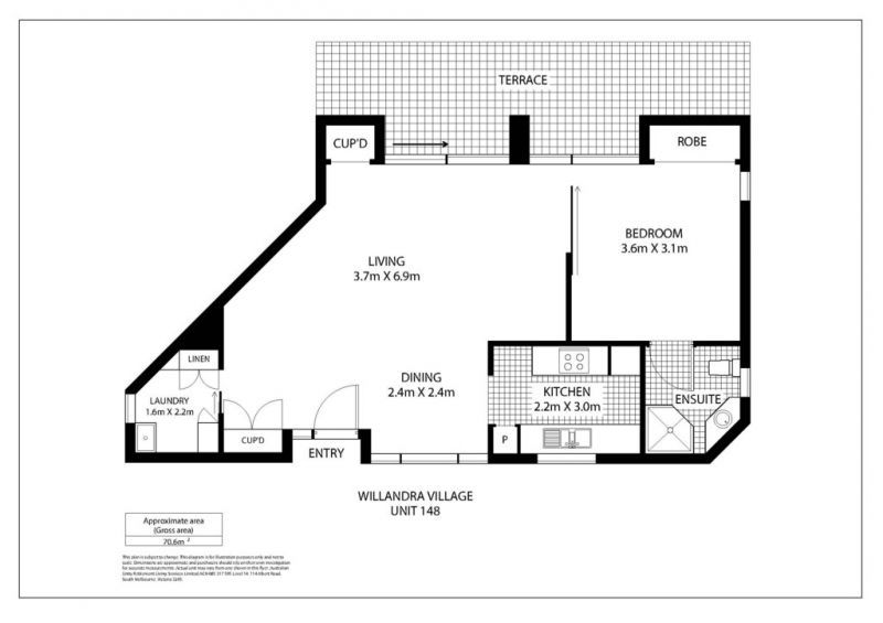 Delightful north-facing private terrace