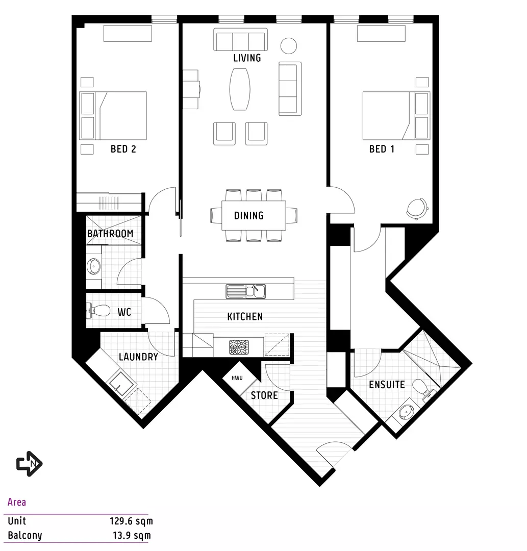 Premium, Light-filled Apartment 