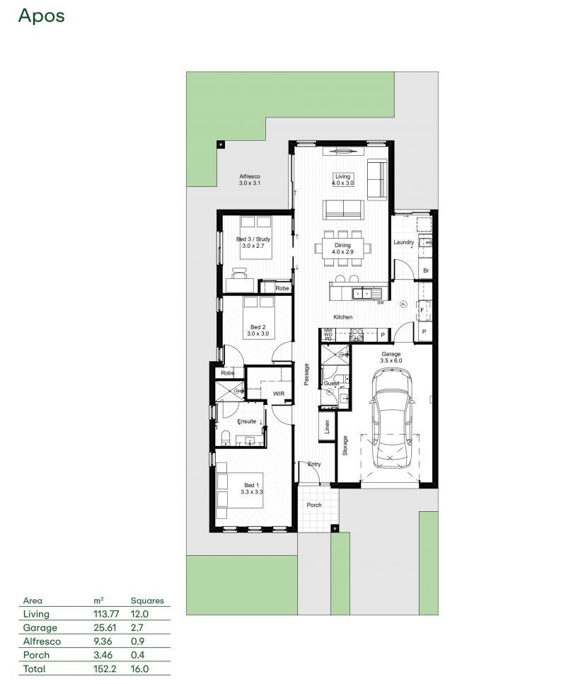 Only 1 spacious 'Apos' floorplan remaining