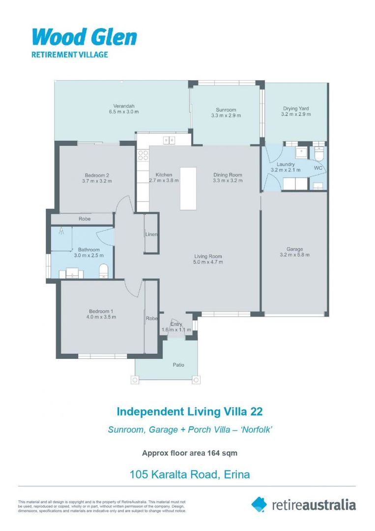 Live your retirement dream in this modern and spacious villa.