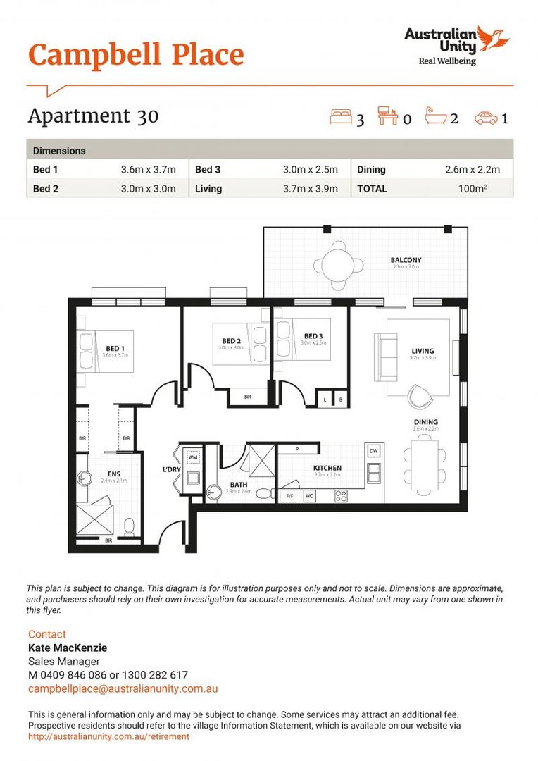 Effortless Retirement Living in a Modern 3-Bed Apartment
