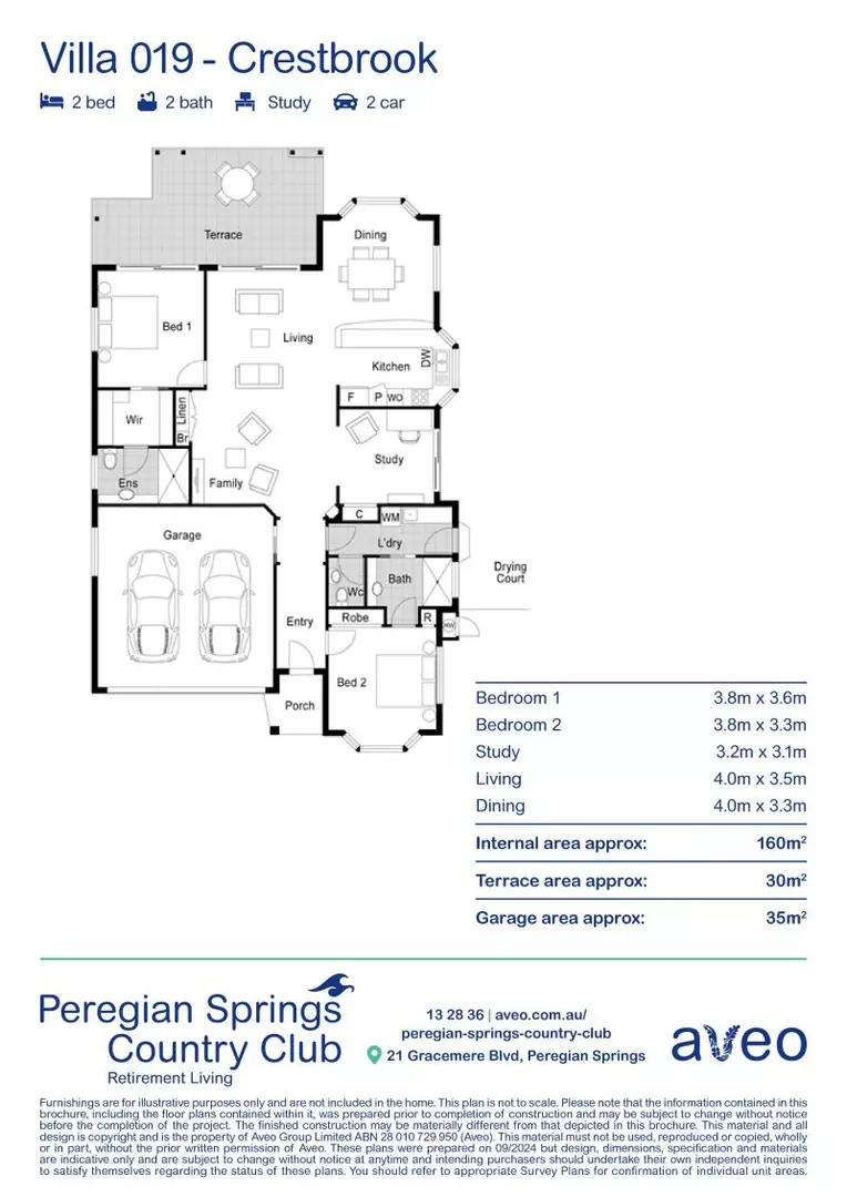 2-Bedroom + Study Villa  – your peaceful resort retreat