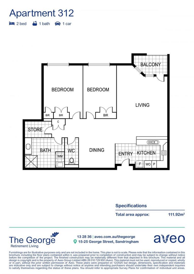 Stunning 2-bedroom apartment with balcony views