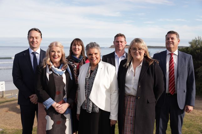 Deborah Cheetam (wearing white jacket) at the Ryman Healthcare Ocean Grove naming ceremony on 7 July