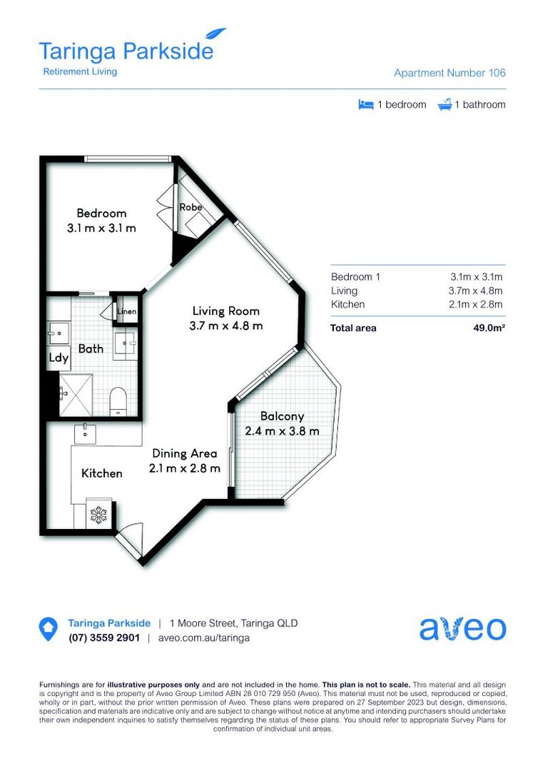 Superbly spacious apartment with garden views