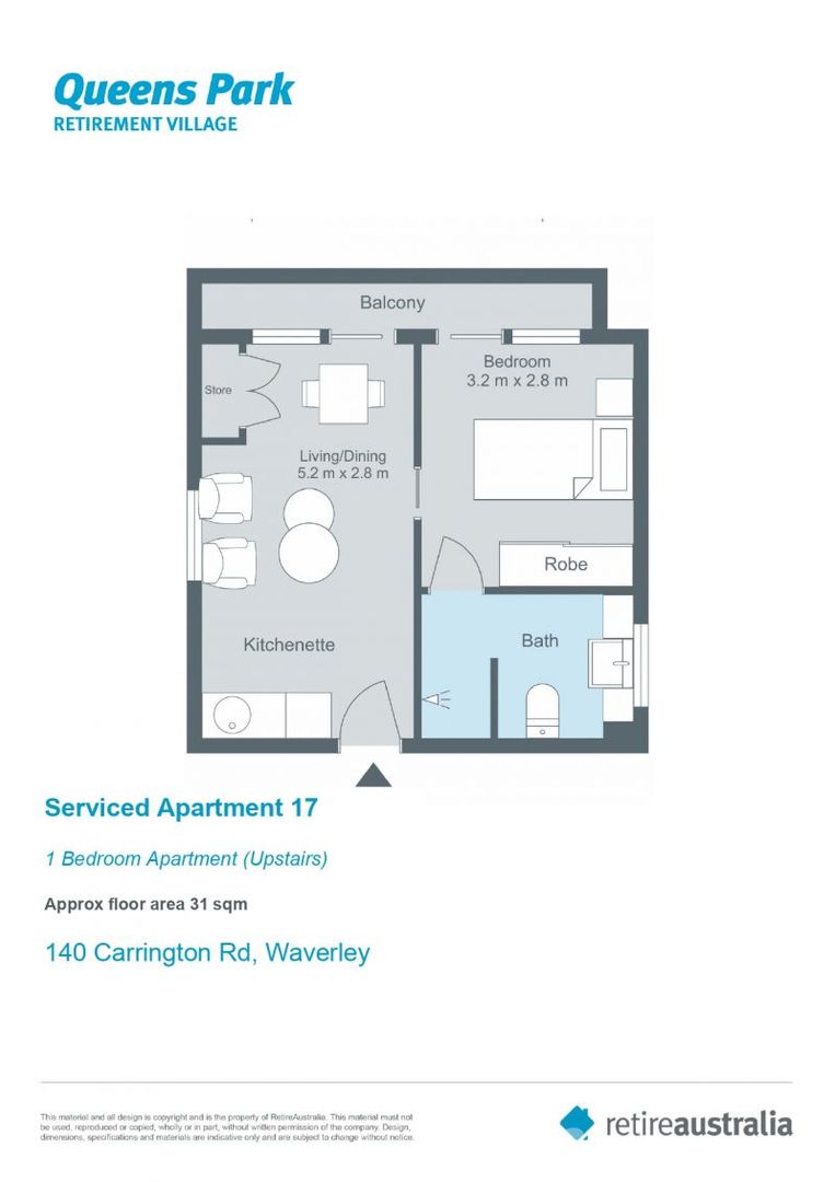 Beautifully refurbished one bedroom serviced apartment with sunny balcony.