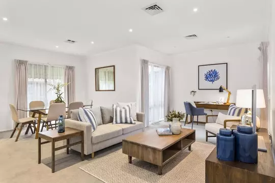 Enjoy serene living in this modern two-bedroom villa