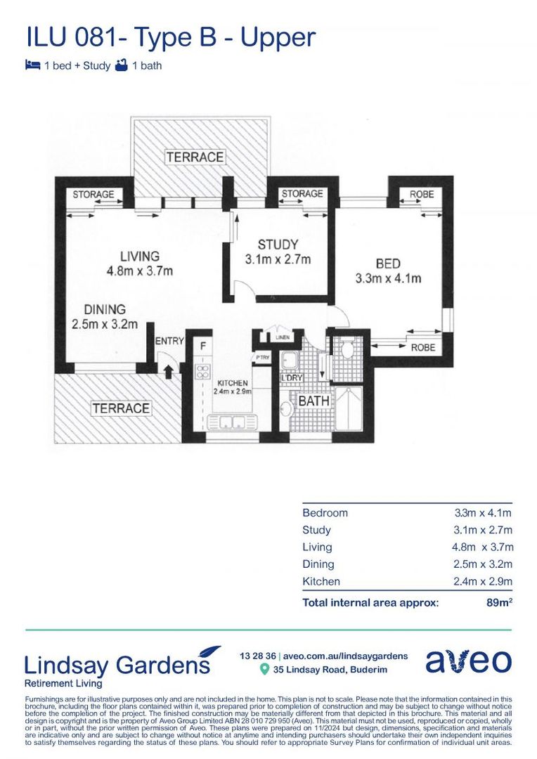 Coming soon! 1-bedroom villa plus study overlooking the community!