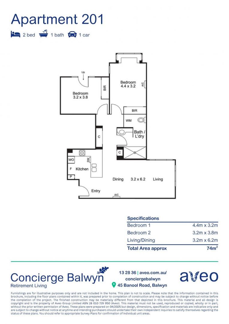 Ground-floor two-bedroom apartment!