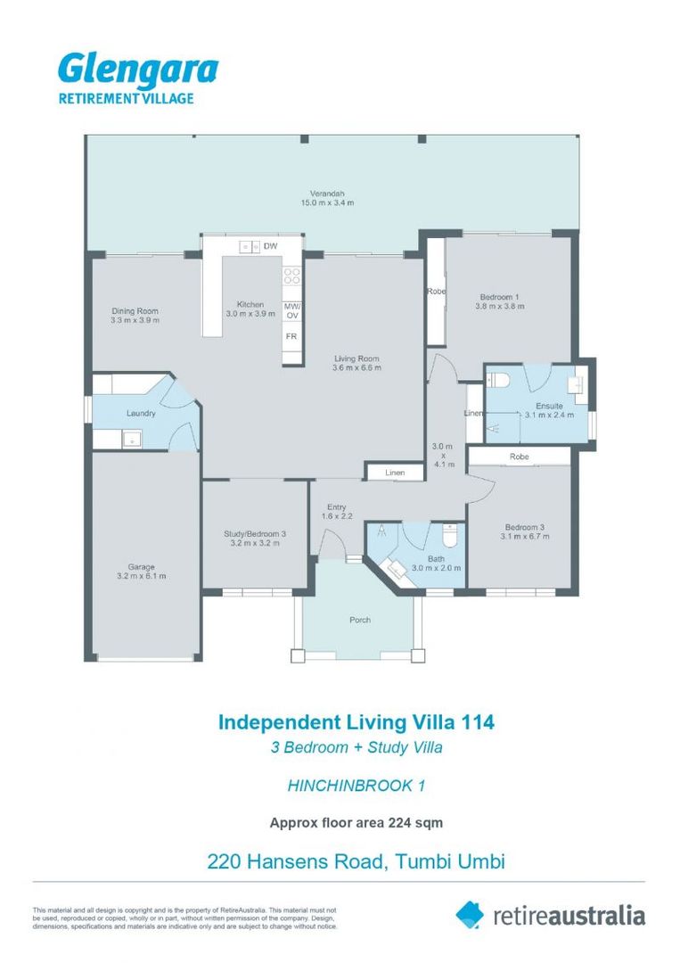 Modern, comfortable villa in quiet location.