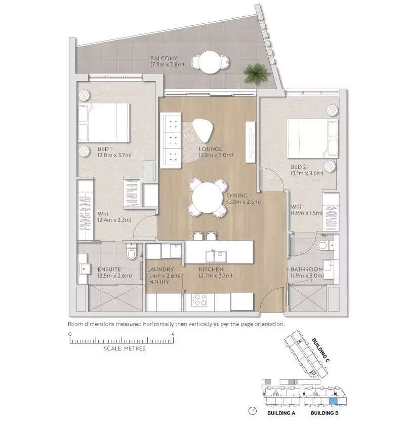 Type B - Your choice of stunning views or courtyard charm