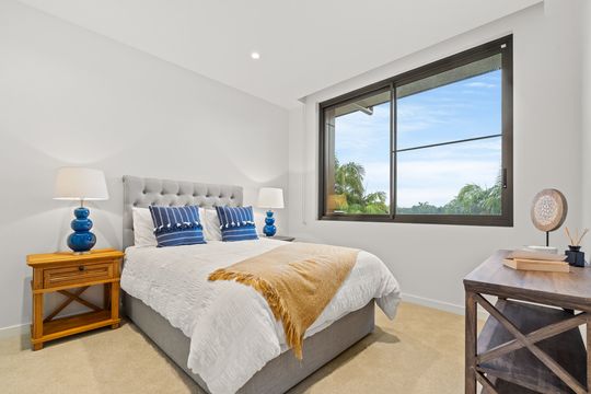 Mountain views from this first floor apartment