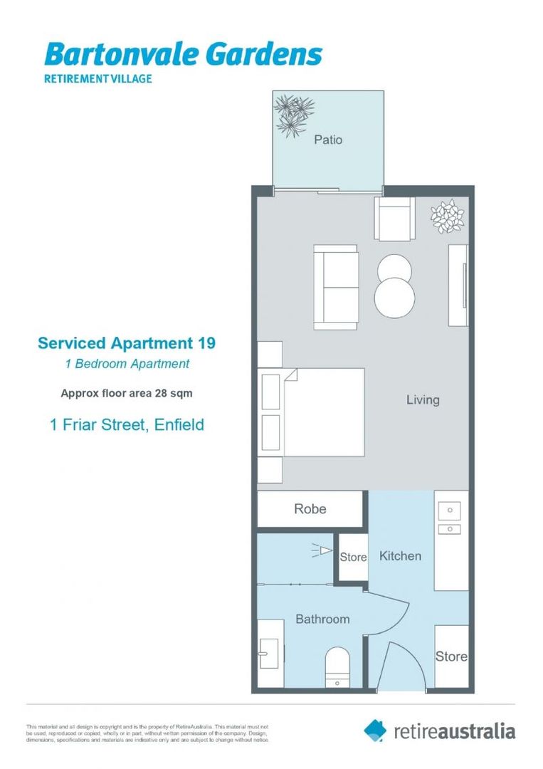 Lovely, light filled serviced apartment