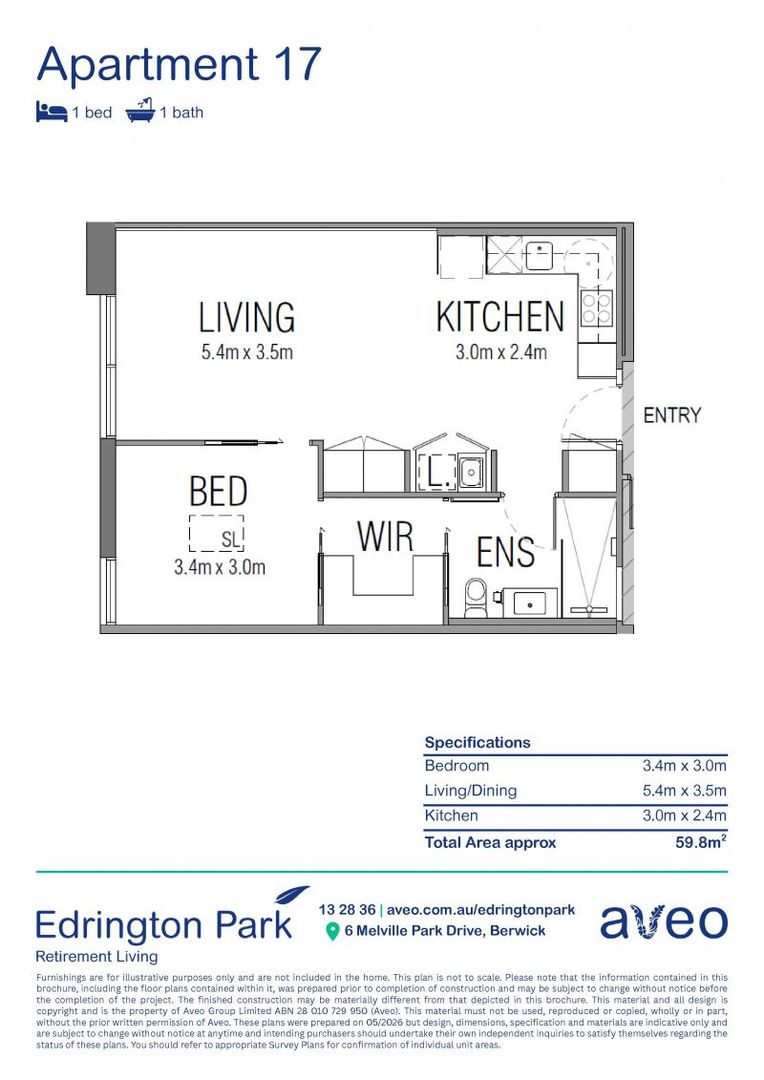 Beautiful architect-designed one-bedroom apartment