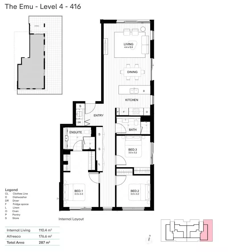 Expansive Penthouse with wrap around Balcony