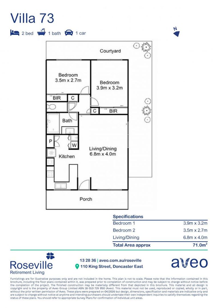 Charming 2-bedroom villa with a private backyard & an outdoor pergola