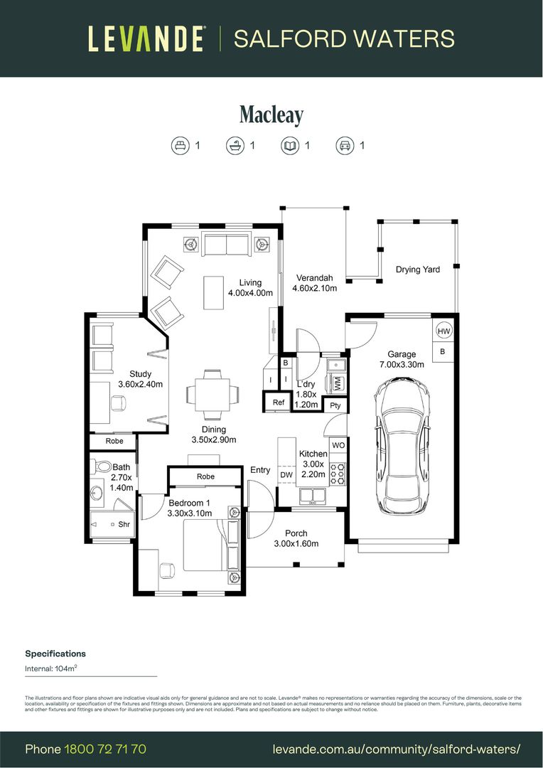 One Bedroom + Study | Villa 140