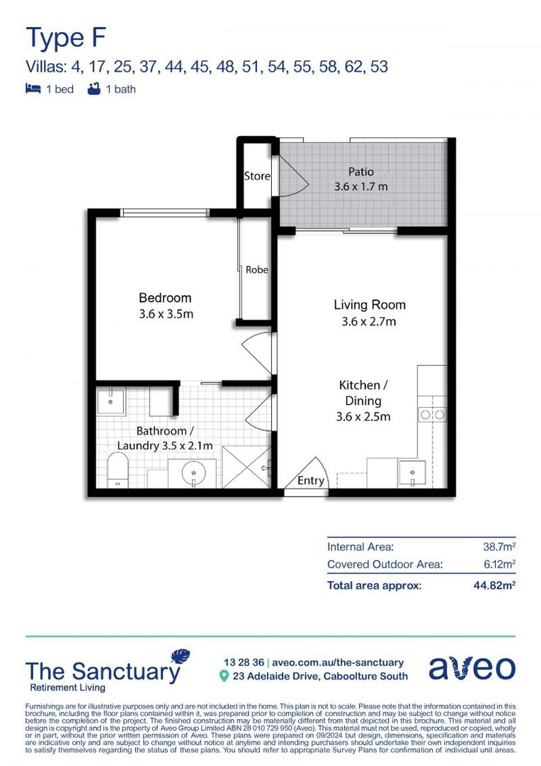 One-bedroom villa about to be refreshed