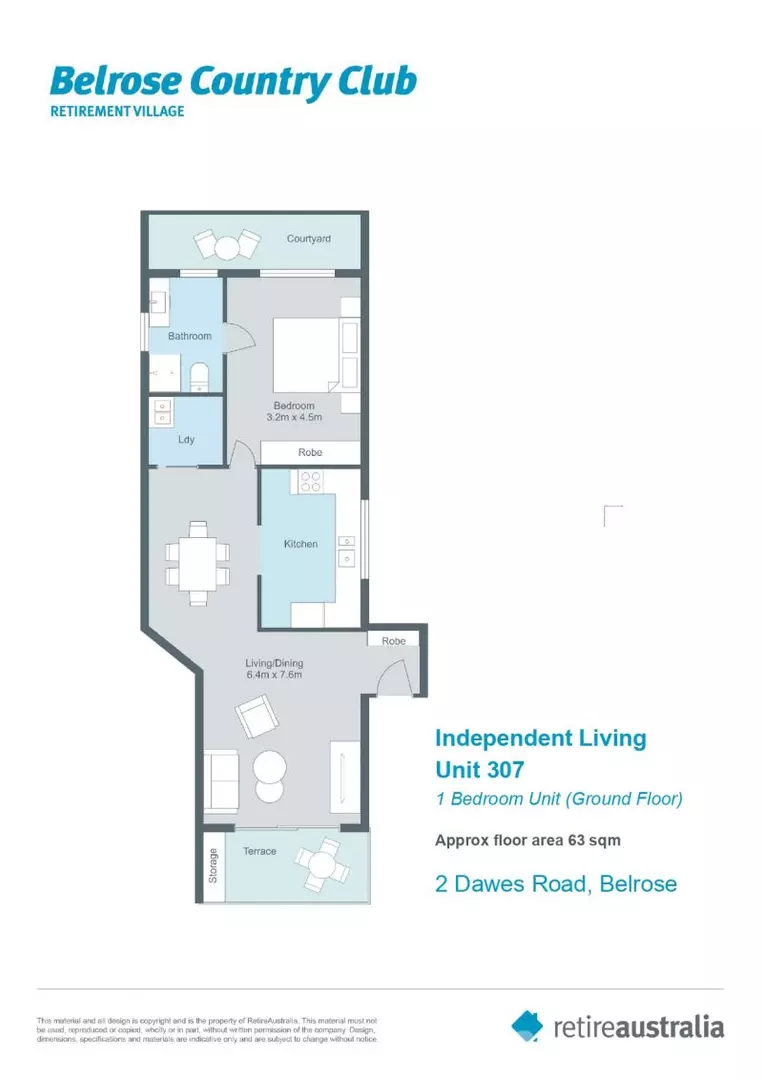 Newly renovated and superbly positioned unit with sunny front terrace and large courtyard.