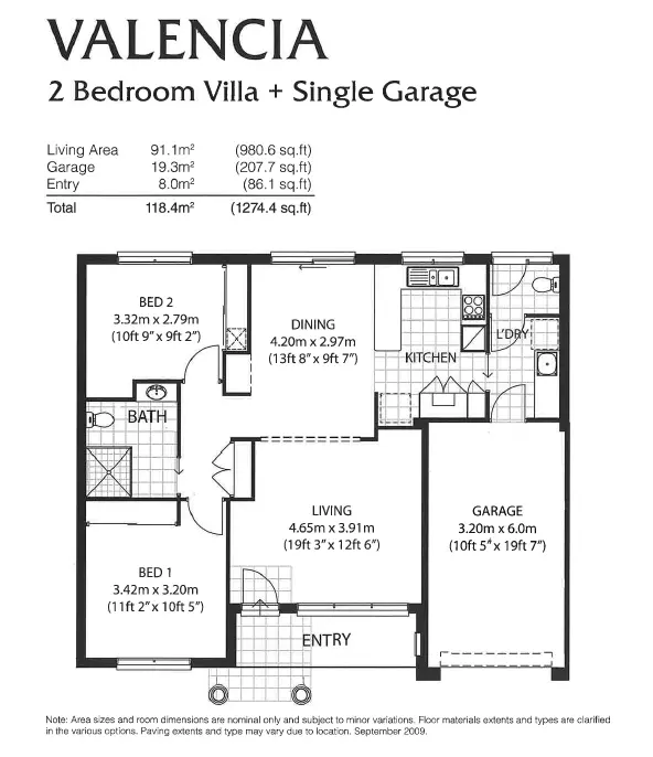 Griffith Retirement Estate.  2 Bedroom Valencia.