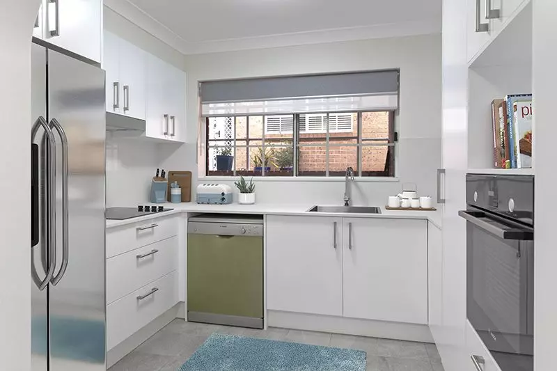 Newly renovated and superbly positioned unit with sunny front terrace and large courtyard.