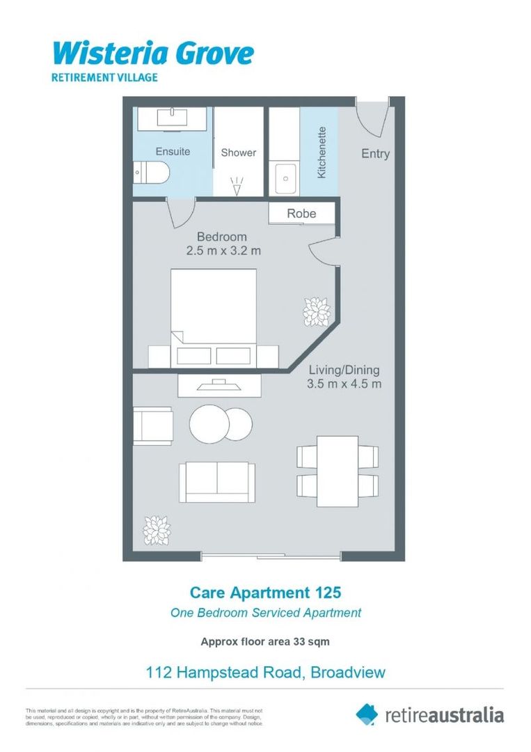 Spacious serviced apartment within a caring community