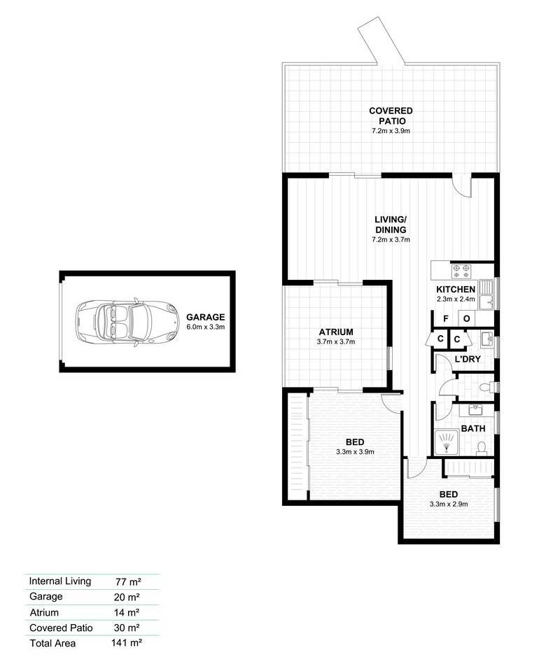 Brand New Villa with Central Atrium
