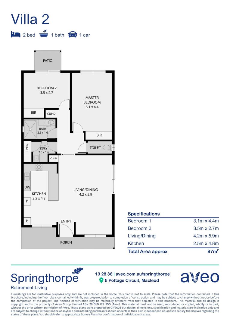 Serene living with parkland views!